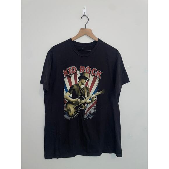 Kid Rock Shirt US Tour Music Concert Tour Black Graphic Tee 2010s XL - Picture 1 of 8